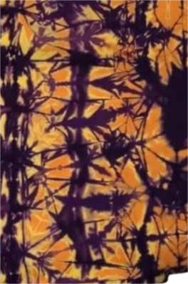 Pagne indigo - mélange orange