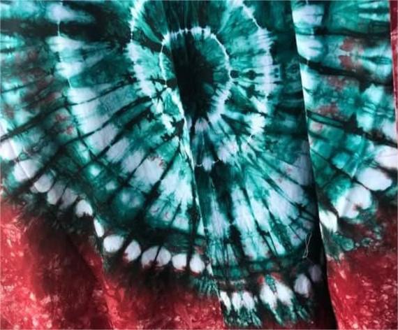 Pagne indigo - rouge soleil vert