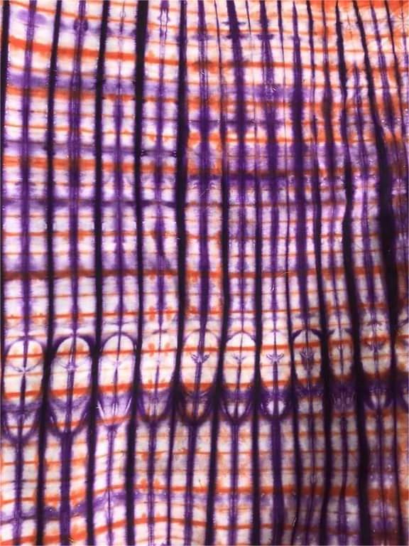 Pagne indigo - mélange grillage